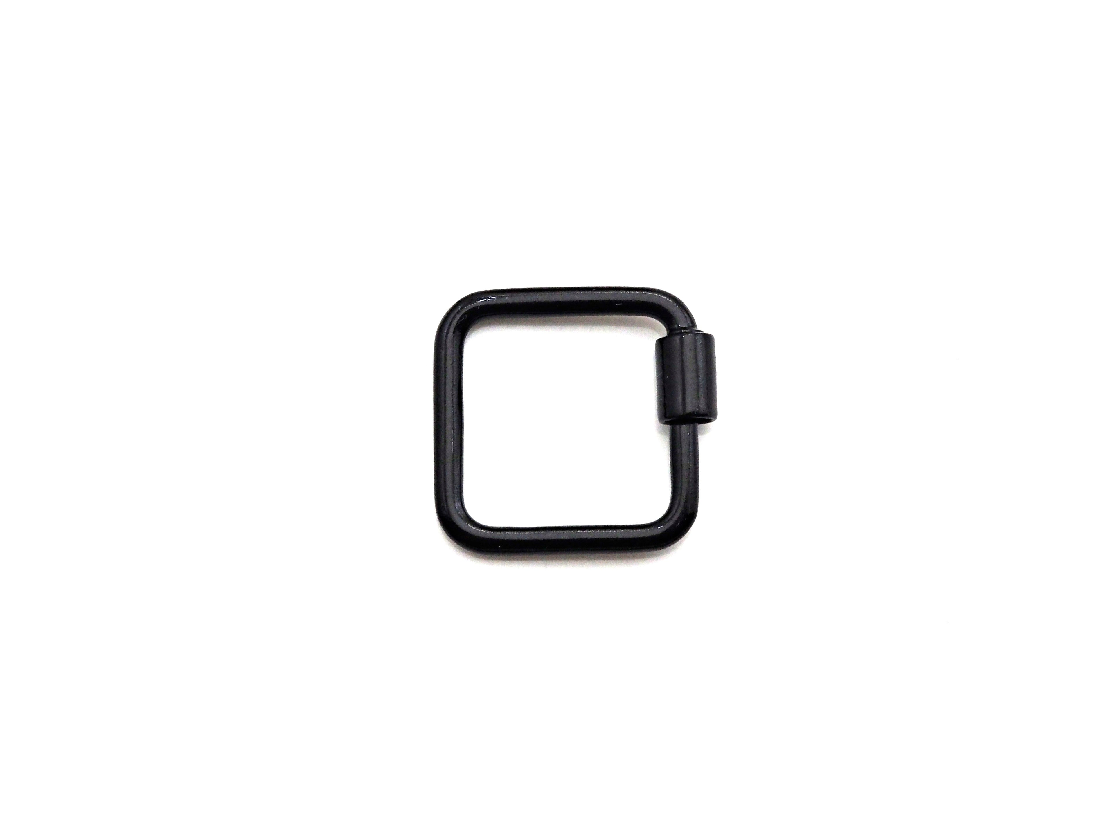 Colorful Enamel pave Square Shape Clasp, Black/Red/Pink/White/Blue Carabiner Clasp, 18mm, sku#H242