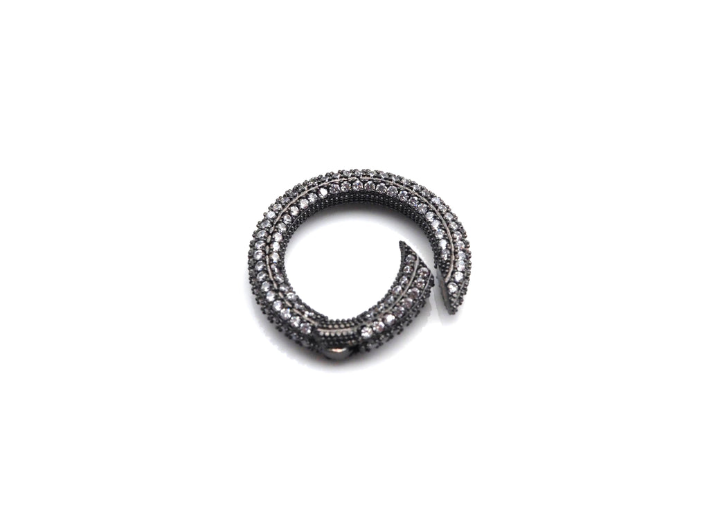 CZ Micro pave Round Clasp with Easy Open spring, sku#H260