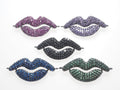 CZ Micro Pave Cobalt/Fuchsia/Violet Amethyst/Turquoise/Black Lip Connector, CZ Pave Connector Gumental, 13x30mm sku#BY032/E191