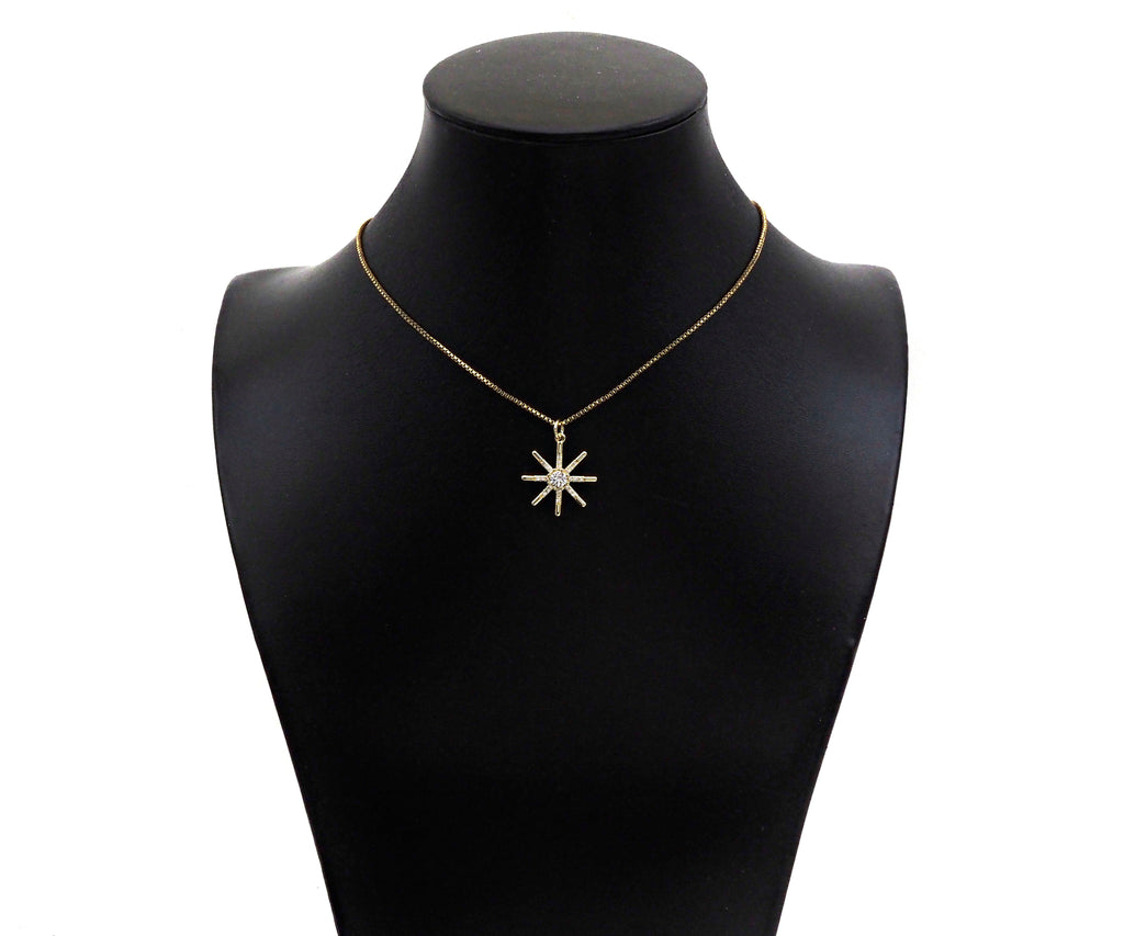 CZ Micro Pave North Star Shape Pendant/Charm, 14K Gold Filled Star Charm, Necklace Bracelet Charm Pendant,18x21mm,Sku#LX01