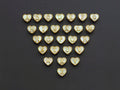 New Trendy Gold Mother of Pearl  A-Z 26 Initials Letter Heart Space Beads, Initial Letter Beads, 7x9x10mm,sku#G420