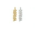 Clear CZ Gold Silver MAMA Word Pendant charm, Sku#LD136