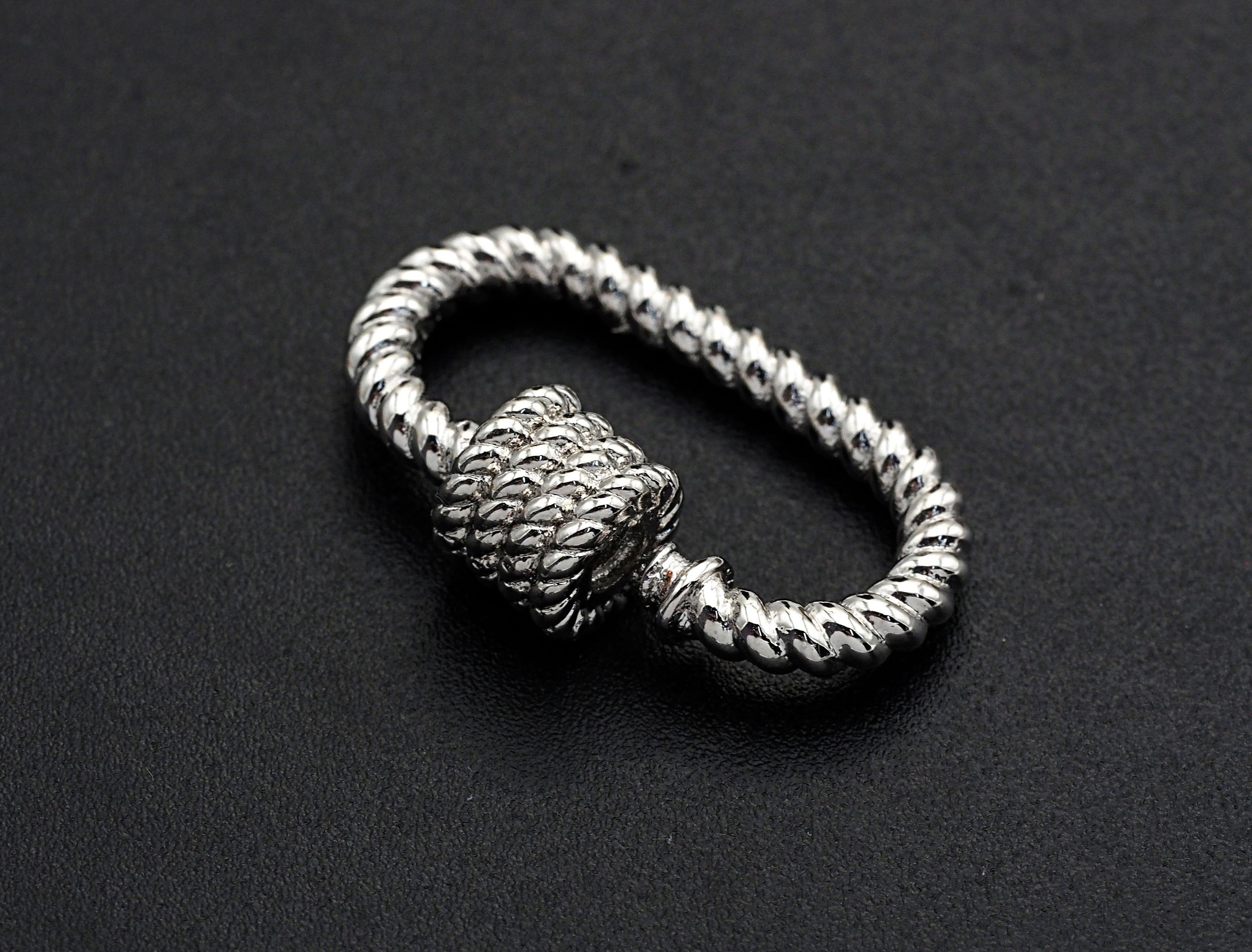 Oval Shape Clasp, CZ Pave Clasp, Gold/Silver/Rose Gold/Gunmetal Carabiner Clasp, 19x29mm, sku#H190