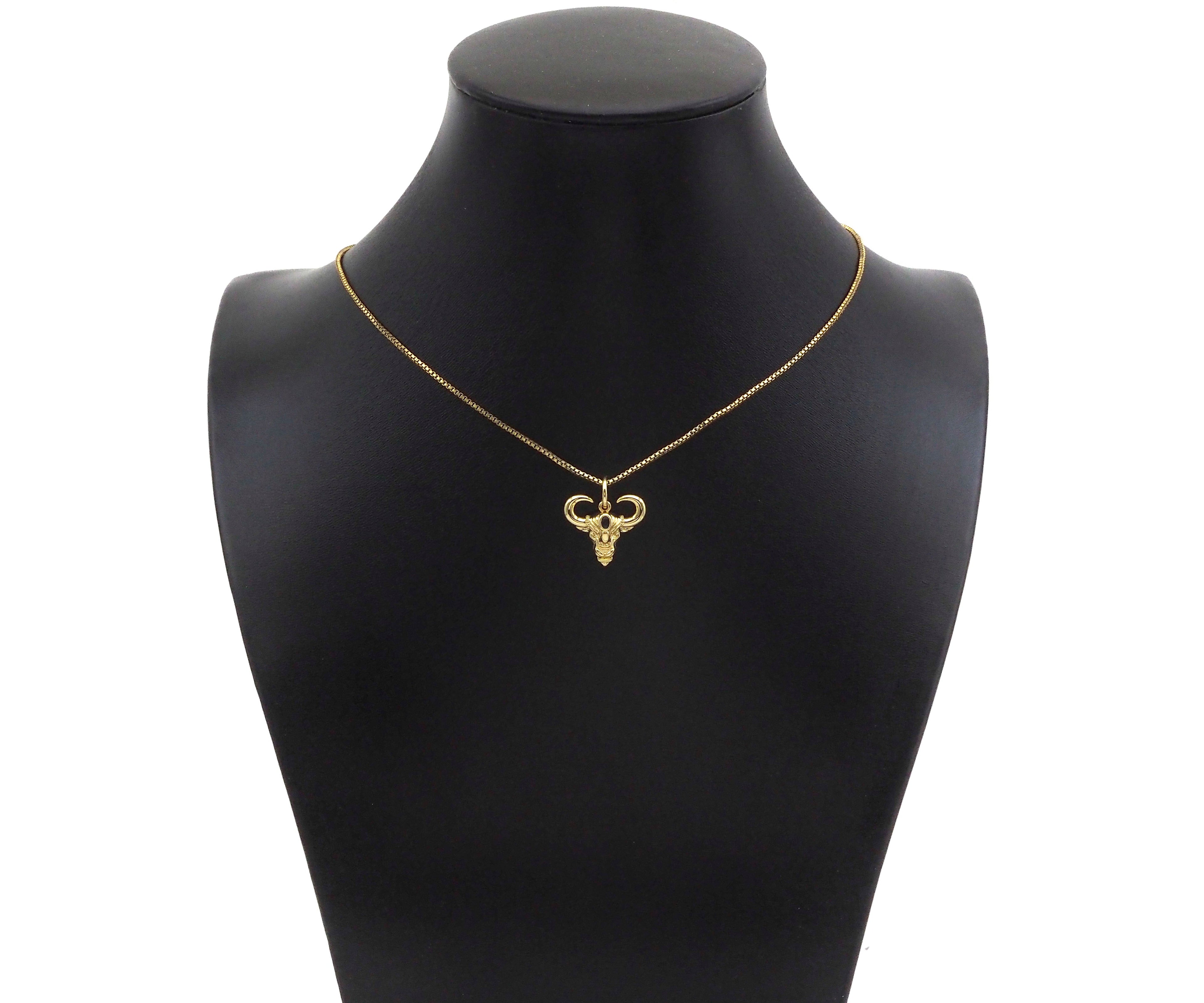 Cobalt Blue CZ Micro Pave 3D Cow Head Shape Pendant,Cubic Zirconia Dainty Gold Charm, Necklace Bracelet Charm Pendant,18x16mm, Sku#F1383