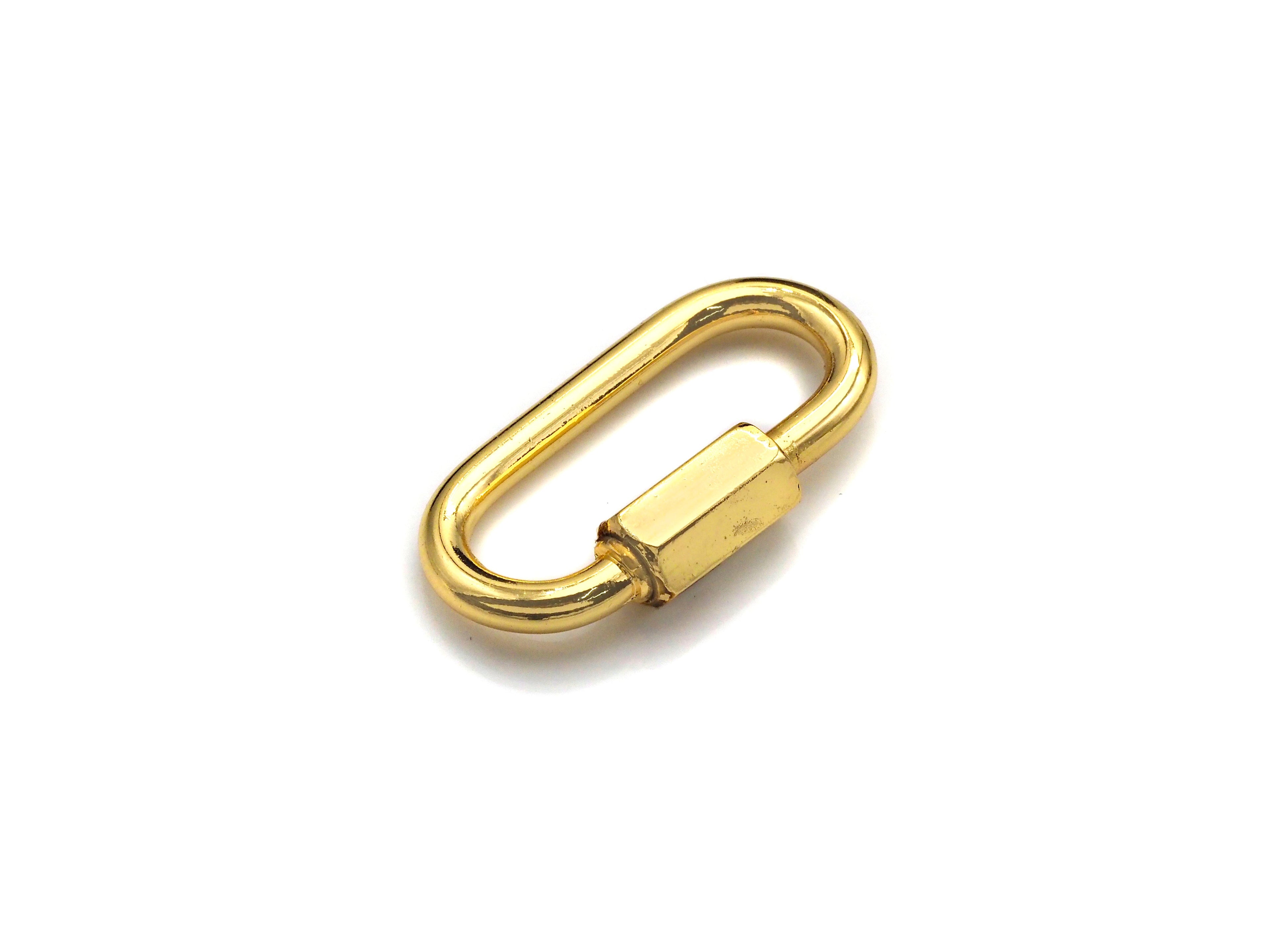 Large Oval Shape Screw Clasp, Gold/Silver/Gunmetal/Rose Gold Carabiner Clasp, Carabiner Clasp,19x36mm, sku#H244