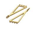 18K Gold Frame Triangle Shaped Pendant/Charm, Gold Frame Pendant Charm, Earring Necklace Bracelet making findings, 9x31mm,sku#Y317