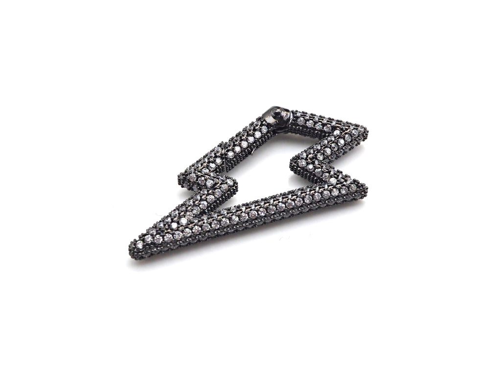 NEW Fully CZ Micro pave Lightning Bolt Clasp, H262