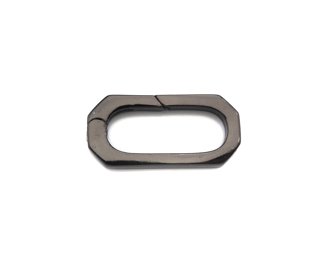 12x25/8x17mm Spring Gate, Gold/Silver/Gunmental Oval Clasp, Snap Clip Trigger Clasp, Spring Buckle for Chain Purse Key Jewelery, Sku#H321