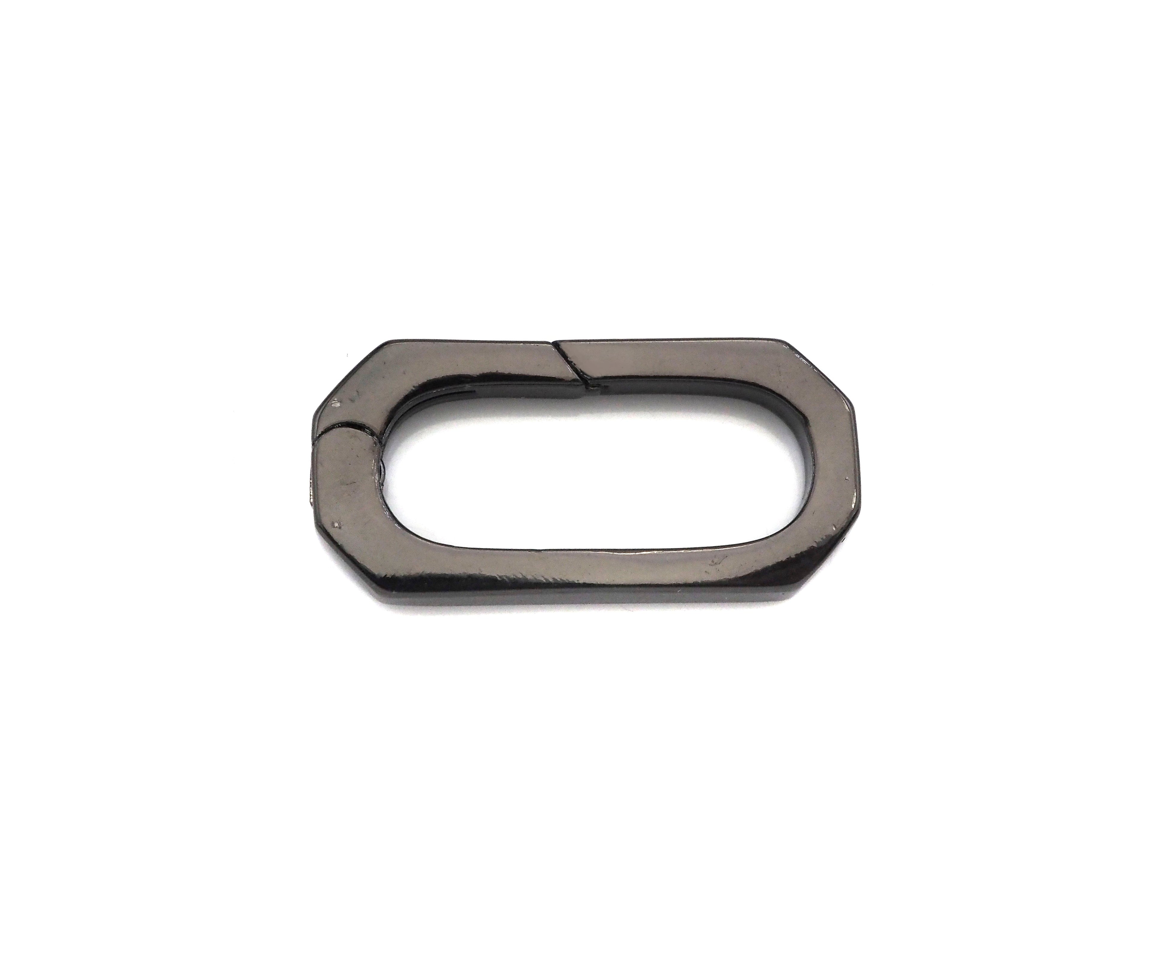 12x25/8x17mm Spring Gate, Gold/Silver/Gunmental Oval Clasp, Snap Clip Trigger Clasp, Spring Buckle for Chain Purse Key Jewelery, Sku#H321