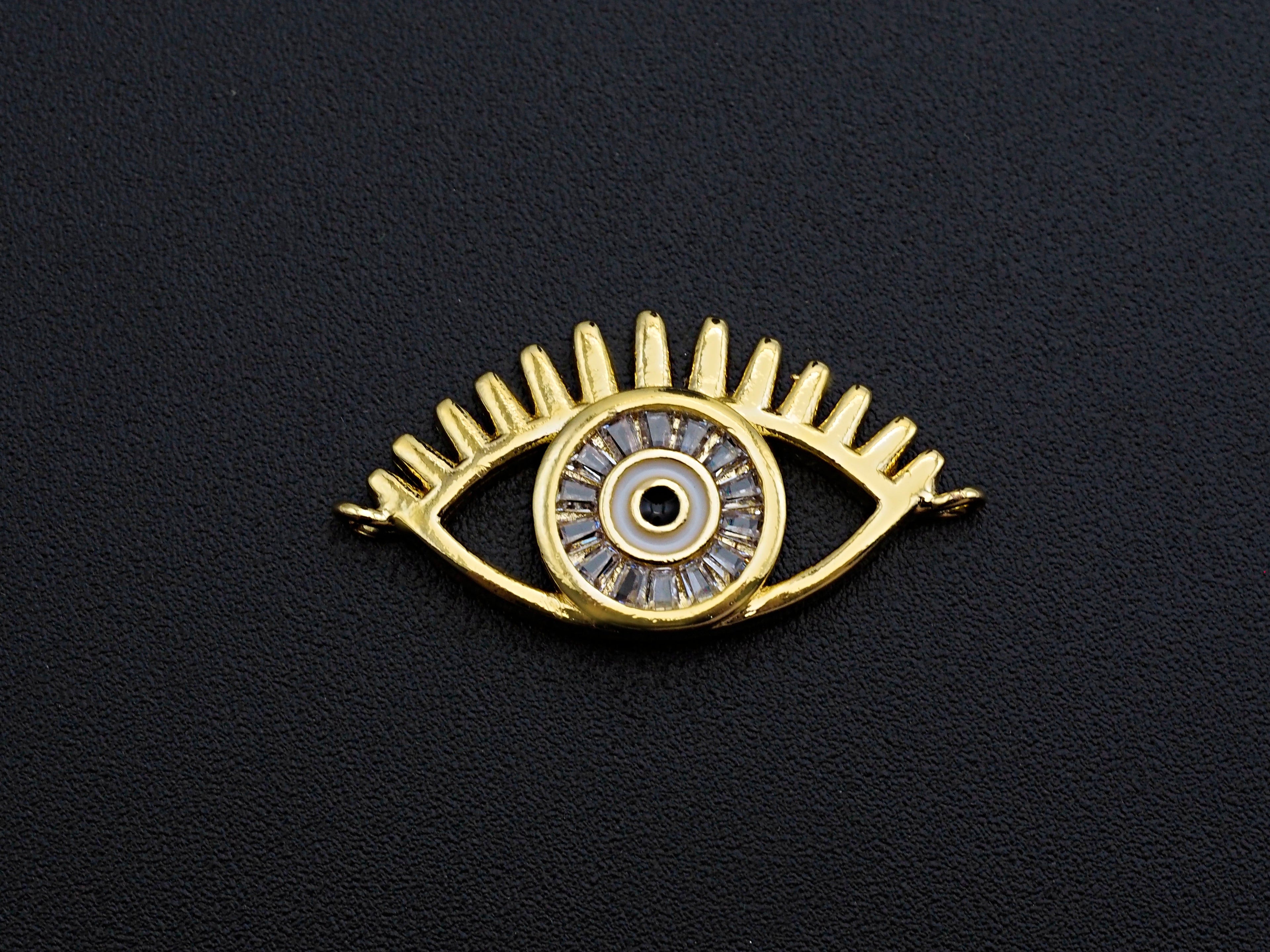 Enamel Colorful Evil Eye With Eyelash Pendant,CZ Micro Pave Oil Drop pendant,Enamel pendant,Enamel Jewelry,14x26mm,sku#Z676