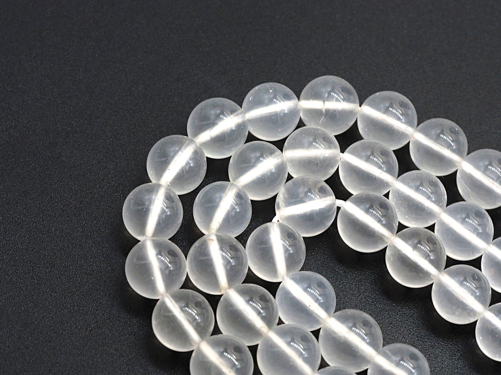 Natural Milky Quartz round smooth, 8mm/10mm/12mm, 15.5" Full Strand, sku#U609