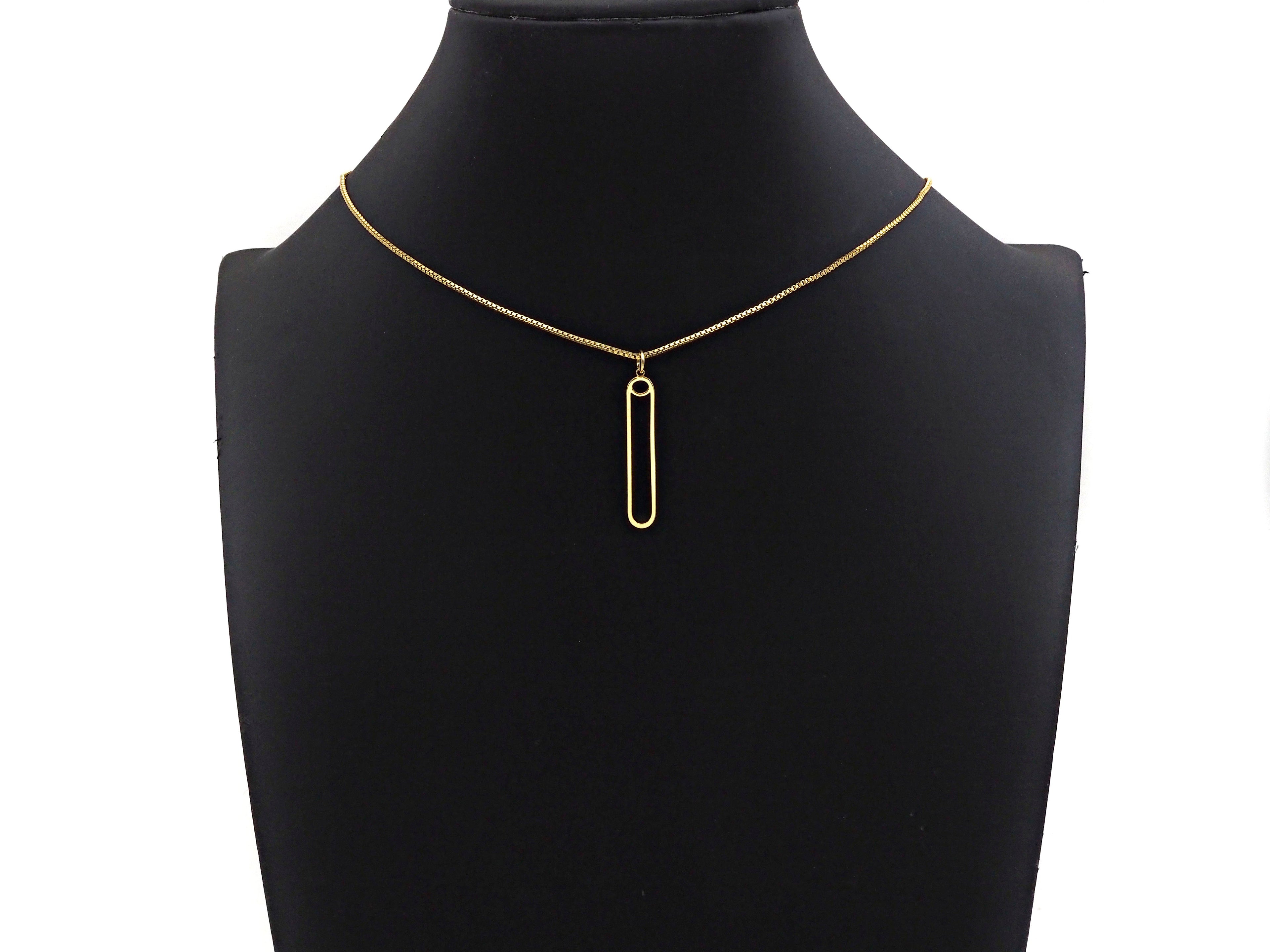 18K Gold Pin Shaped Pendant/Charm, Gold Safe Pin Frame Pendant Charm,Earring Necklace Bracelet making findings 6x34mm,sku#Y318