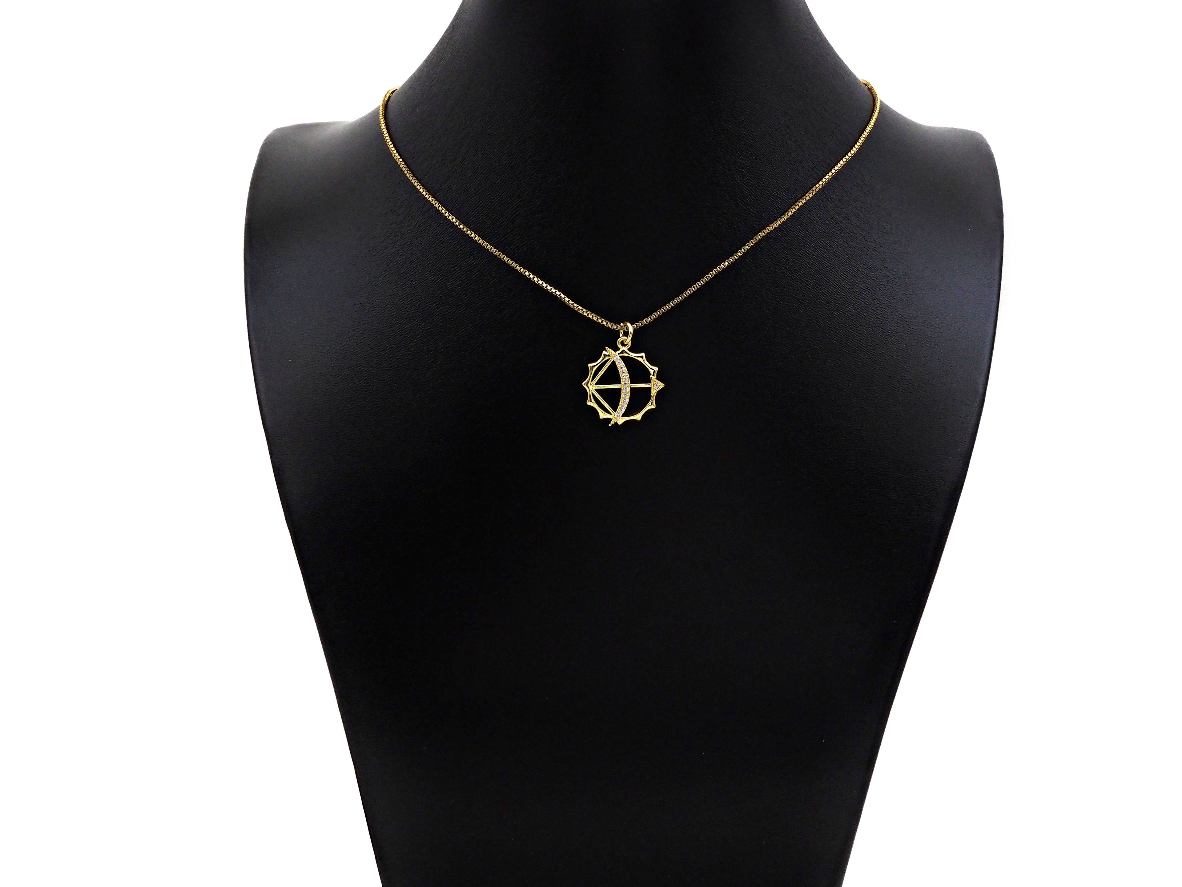 CZ Micro Pave Bow and Arrow Pendant/Charm, Bracelet Necklace CZ Round Pendant Charm, Cupid's Arrow Charm,18x20mm,Sku#L458