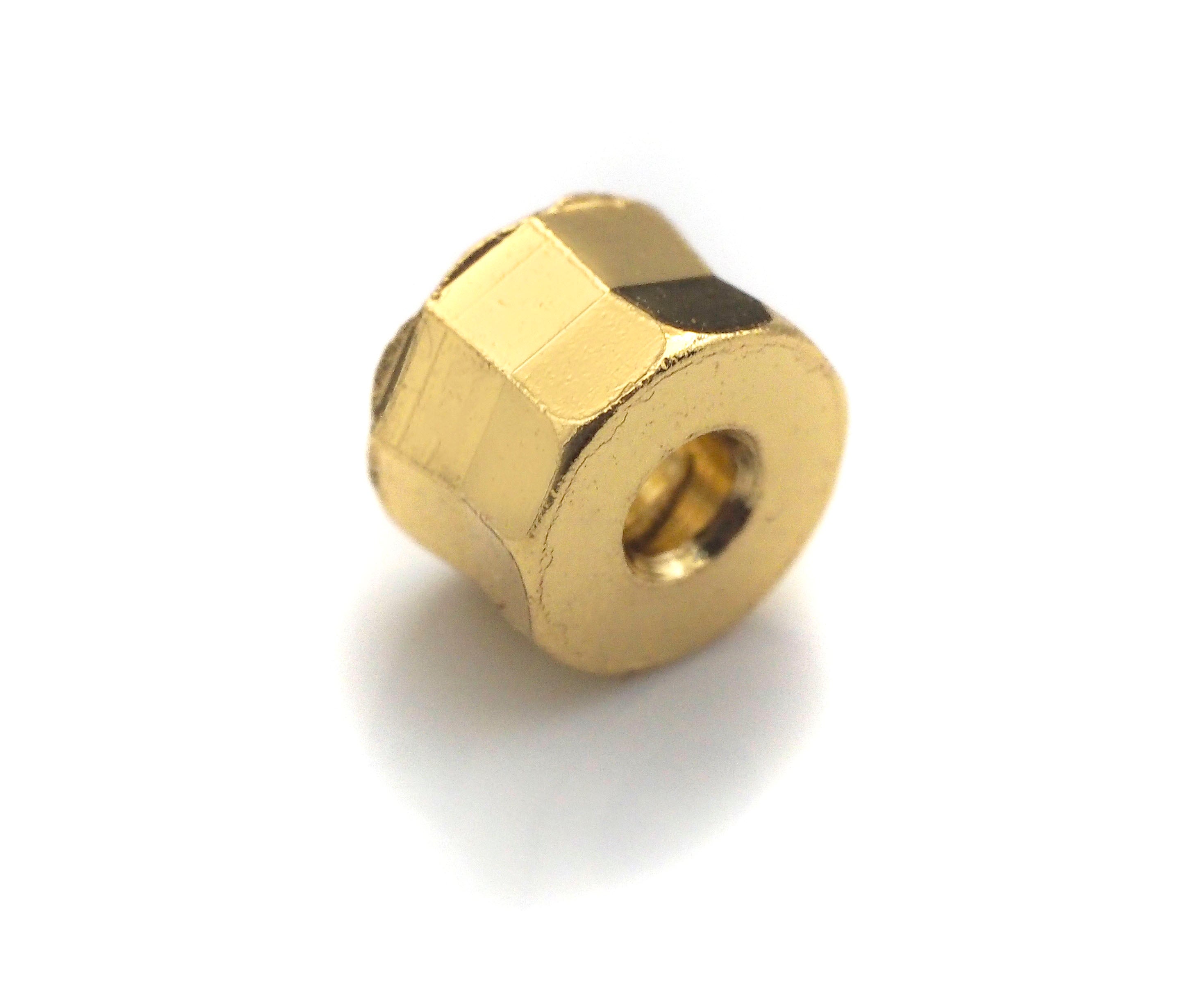 2pc/10pcs 18K Gold High Polished Drum Space Bead, Cylinder Beads, Men's Jewelry Findings, Bracelet Beads,3x5mm, sku#Y319