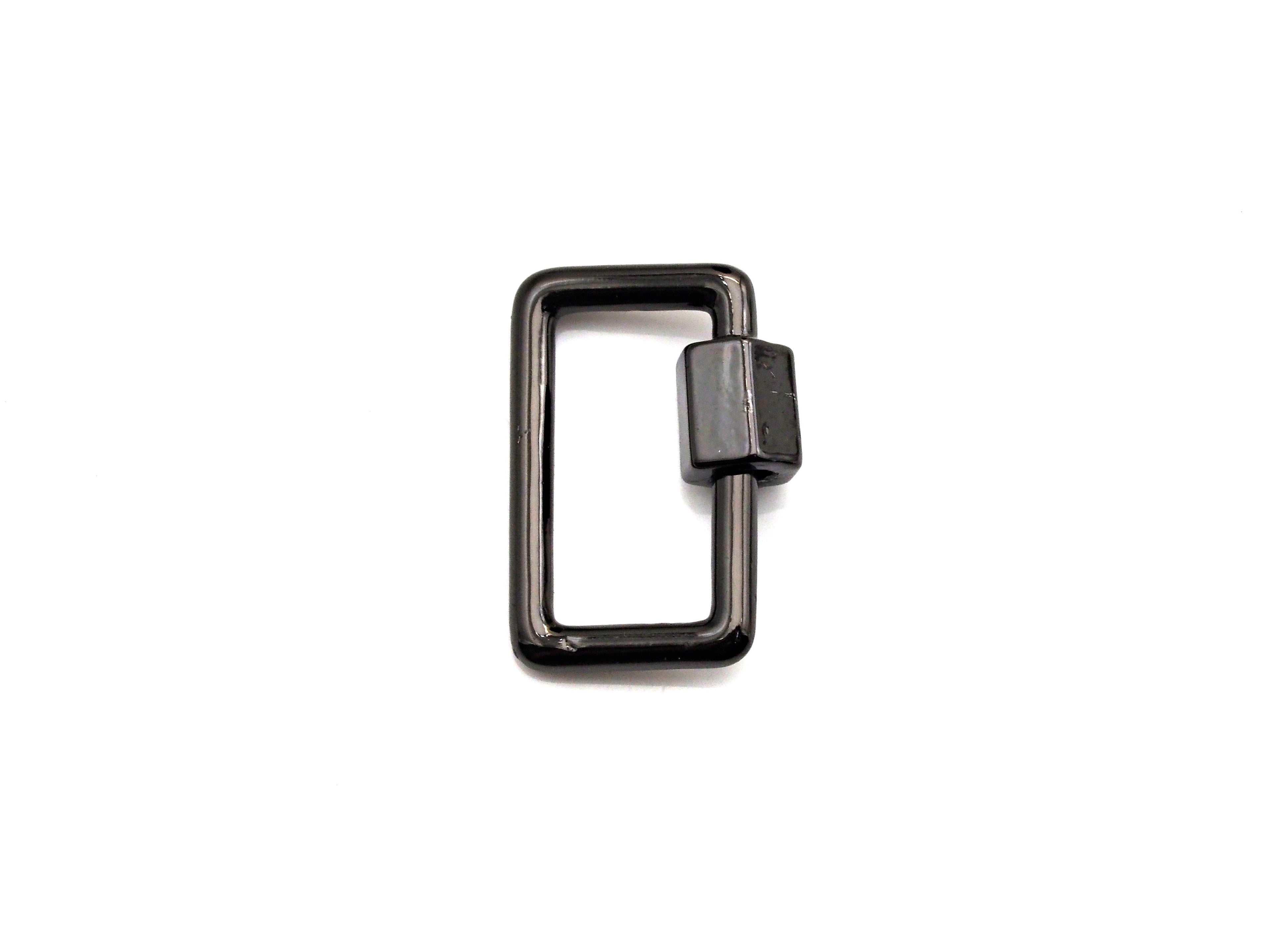 Rectangular Carabiner Clasp, Screw Clasp, Gold/Silver/Rose Gold/Gunmetal Clasp, 15x21mm, sku#H246