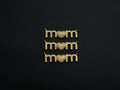 CZ Micro Pave Mom Alphabet With Heart Pendant/Charm,Cubic Zirconia Paved Charm, Necklace Bracelet Charm Pendant, 8x28mm,sku#F1132