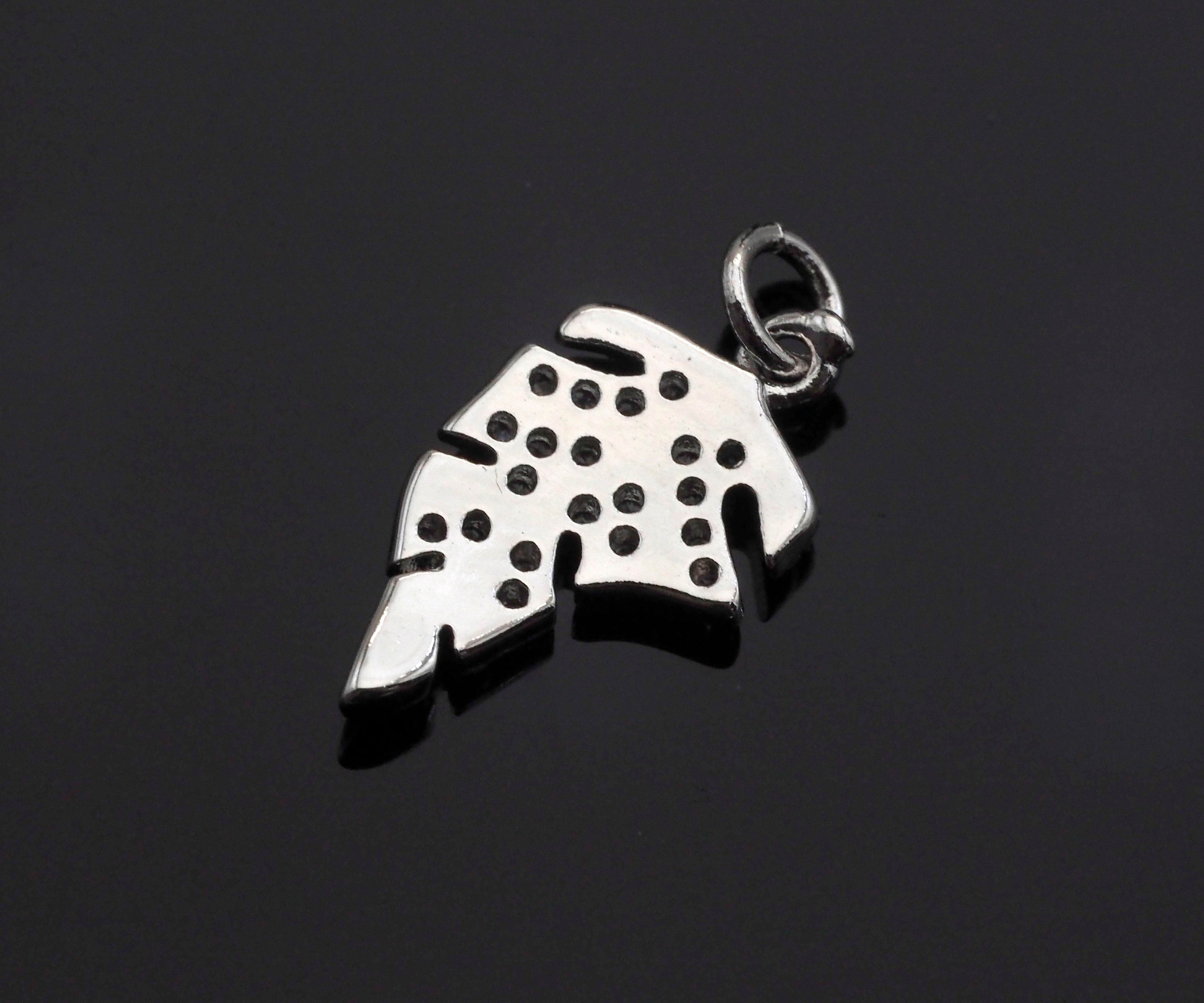 Dainty Gold Silver Leaf Charms, Dainty Charms, Gold Leaf Pendant, Leaf Bracelet Necklace Charms, 9x15mm, Sku#F1311
