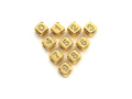 Arabic Number Beads, CZ Pave Dice Large Hole Spacer Beads, Birthday Beads, Initial beads, Number Beads, 8.5mm,sku#Z721/722