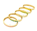 Colorful Enamel Triangle Patten Bracelet, Sku#X206