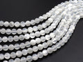 Natural Gypsum Selenite Beads, Round Smooth 6mm/8mm/10mm,SKU#U610