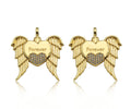 CZ Micro Pave Forever Word On Heart With Wings Shape Pendant, 18K Gold Filled Heart Charm, Necklace Bracelet Charm Pendant,30x31mm,Sku#LD130
