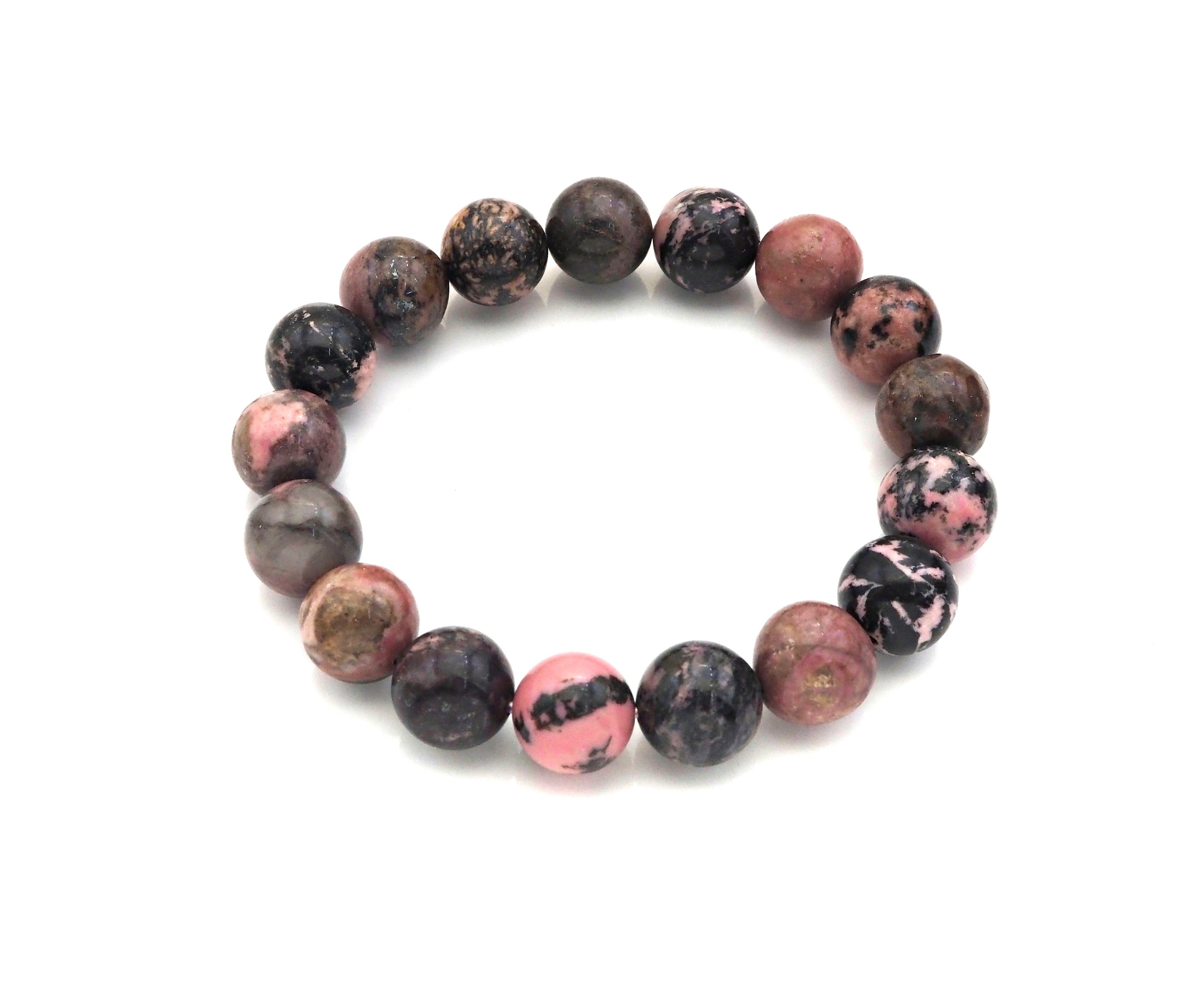 Rhodonite Stretchy Bracelet, Sku#EF36