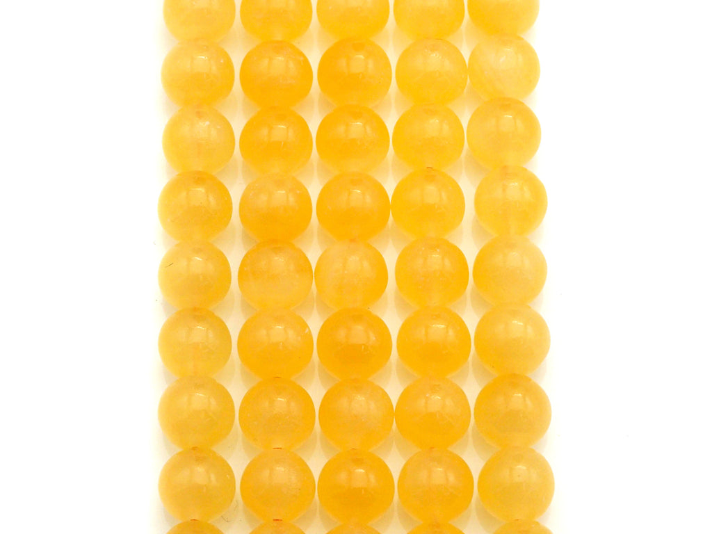 Quality Natural Yellow Calcite beads, 6mm/8mm/10mm/12mm Round Smooth Beads, Natural Gemstone Beads, 15.5" Full Strand, sku#U615