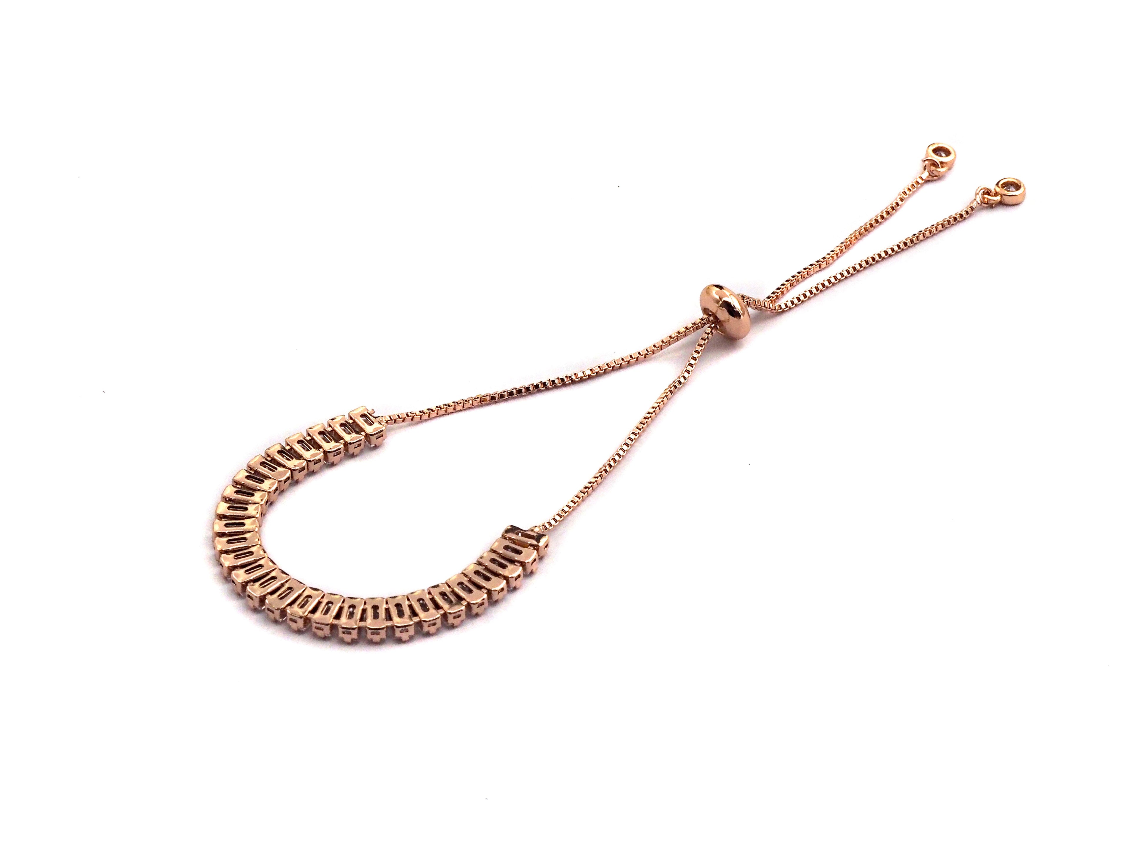 Baguette CZ Sliding adjustable bracelet SKU#Z679