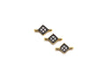 CZ Micro Pave Diamond Shape Connector Charm, CZ Pave Connector, 7x11mm, sku#Z780