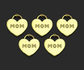 CZ Micro Pave Mom Word On Heart Lock Shape Pendant,18K Gold Filled Charm, DIY Mother's Day Necklace Bracelet Charm Pendant,25x28mm,Sku#LD131