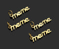 Micro Pave Mama Word Pendant/Charm, 18K Gold Filled Y477