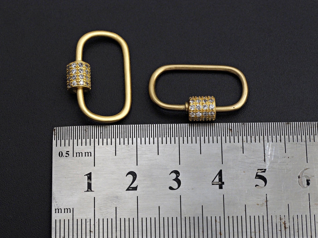 CZ Micro pave Oval Shape Clasp, CZ Pave Clasp, 15x24mm, sku#H202