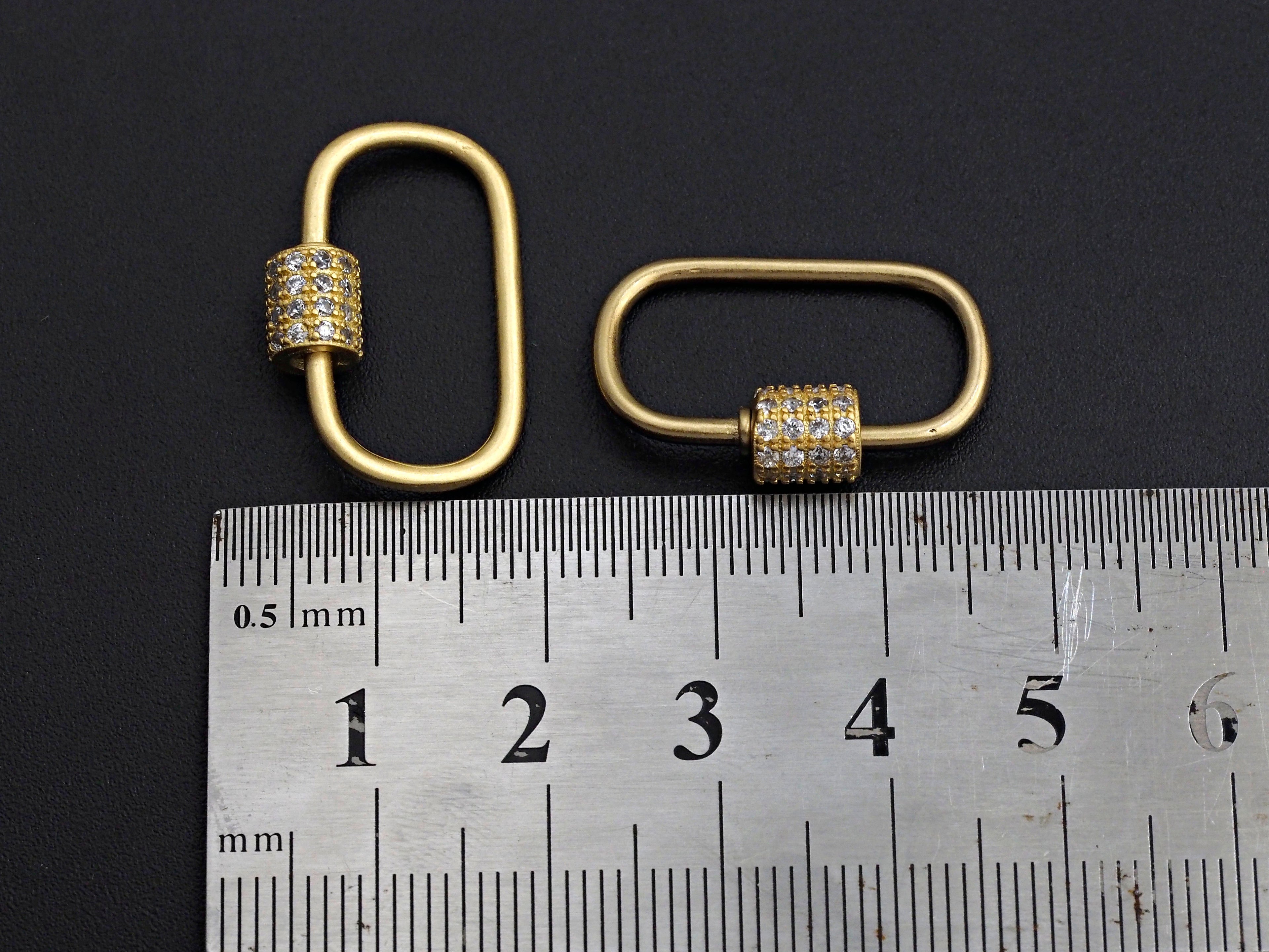 CZ Micro pave Oval Shape Clasp, CZ Pave Clasp, 15x24mm, sku#H202