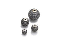 Rhodium CZ Micro Pave Round Ball Bead, 6mm/8mm/10mm/12mm, Cubic Zirconia Pave Beads, Antique Silver Shamballa beads, sku#X129