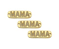 CZ Micro Pave MAMA Word On Long Bar Shape Connector, 18K Gold Filled Charm, Mother's Day Necklace Connector,9x27mm,Sku#LD133