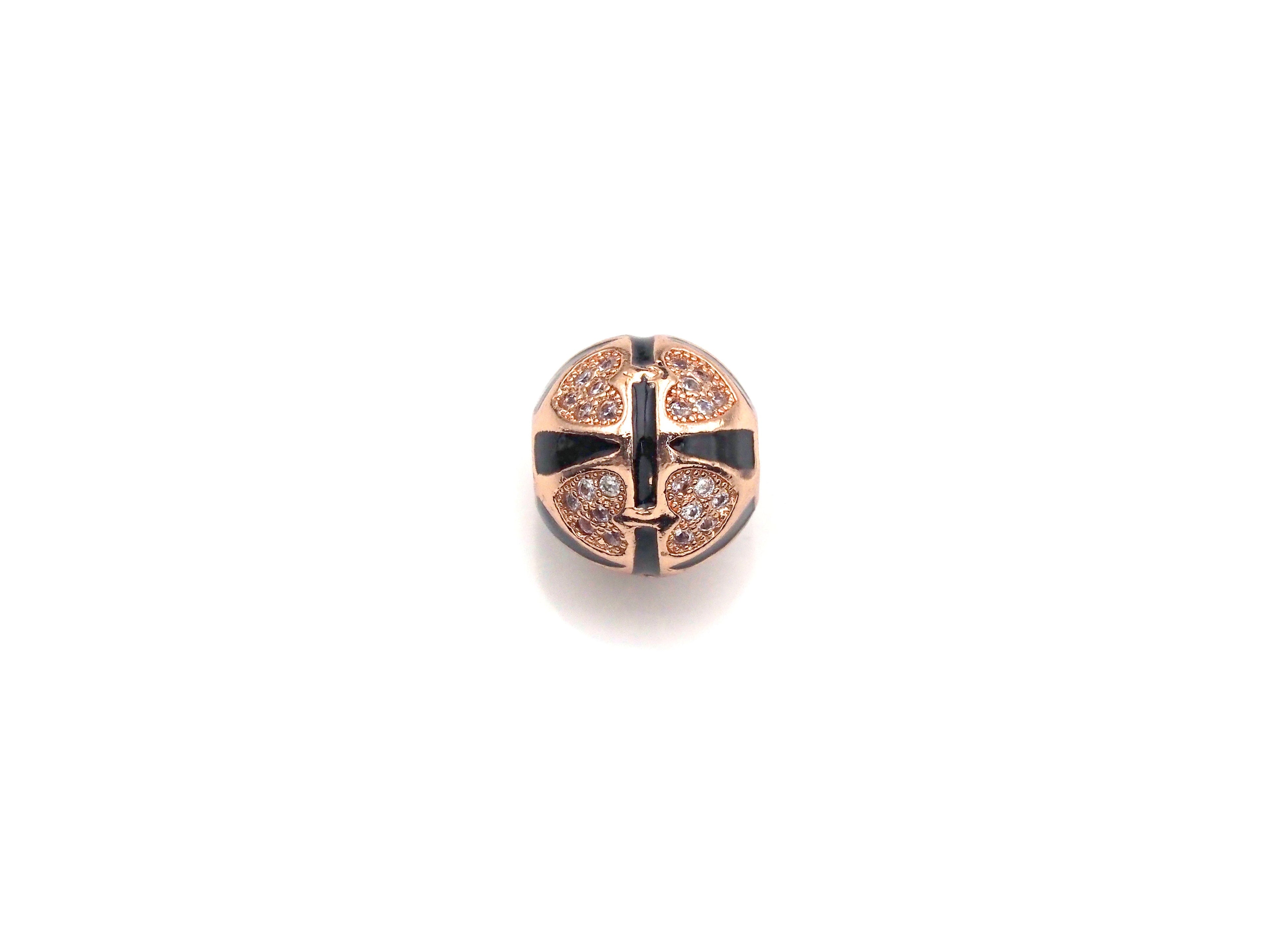 CZ Pave Star Cross Line beads, Cubic Zirconia Spacer Beads, 10x11mm, Men's Jewelry Findings, sku#Z927