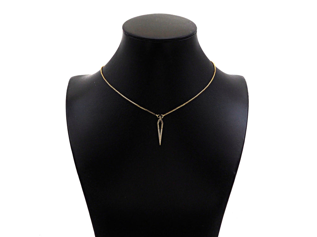 Gold Filled CZ Micro Pave Teardrop Shape Pendant, 14K Gold Filled Charm, Necklace Bracelet Charm Pendant,6x27mm,Sku#CP25