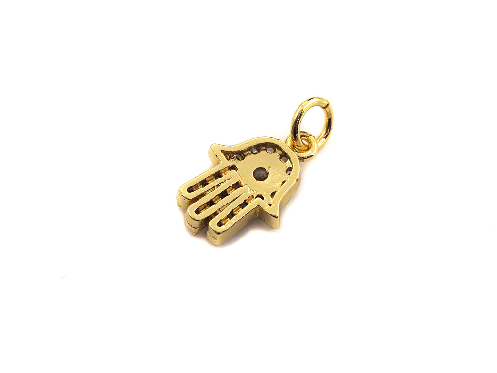 CZ Micro Pave Hamsa Hand charm,sku#L275