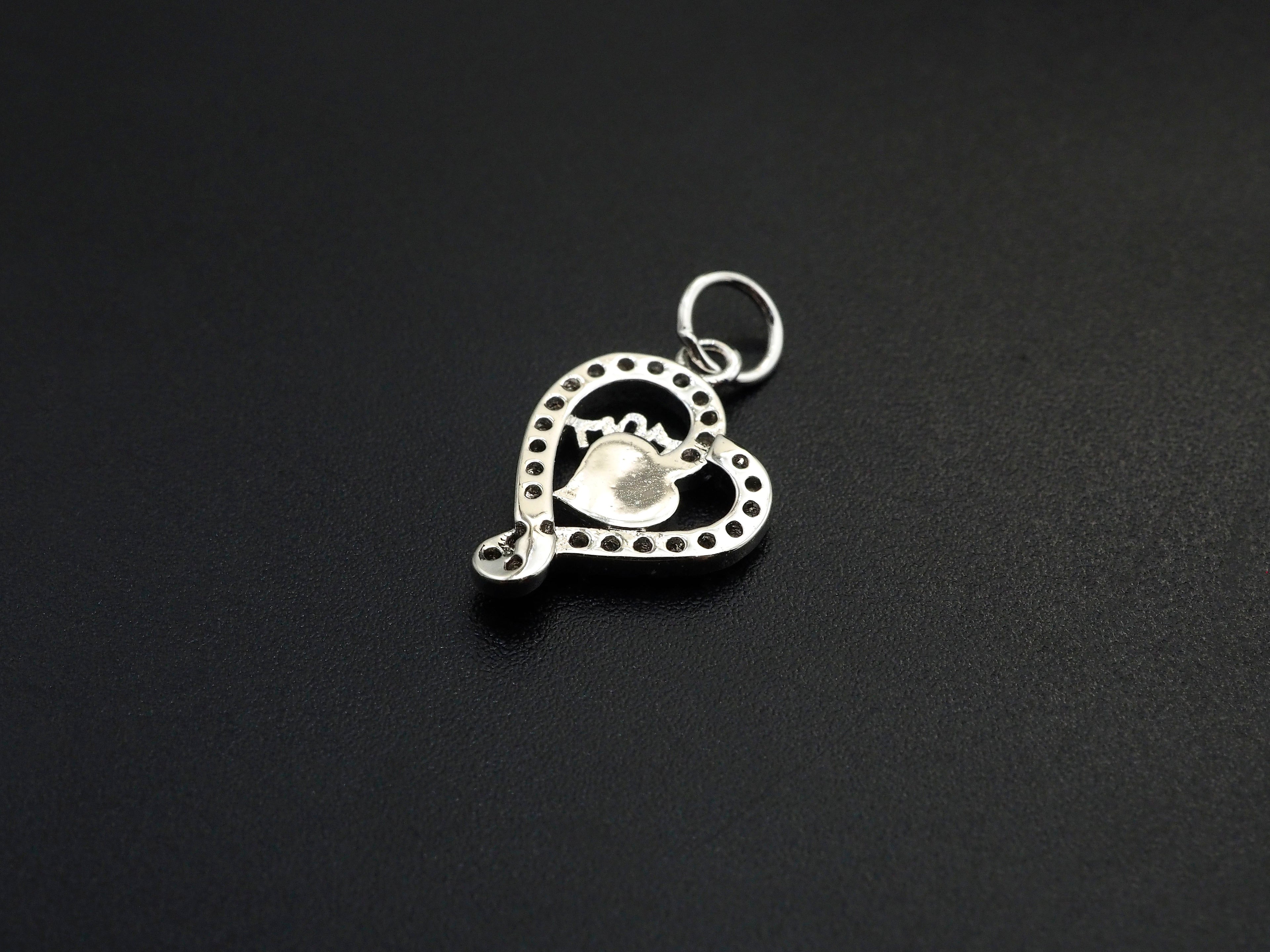 Clear CZ Micro Pave Blue Opal Heart Pendant,Cubic Zirconia Opal Heart Charm, Gold/Silver/Rose Gold/Black Tone, 12x17mm, sku#Z1028