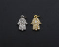 CZ Micro Pave Hamsa Hand charm,sku#L275