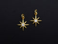 Clear CZ Micro Pave North Star Shaped Pendant/Charm, Star Cubic Zirconia Pendant Charm, 13x15mm,sku#Z805