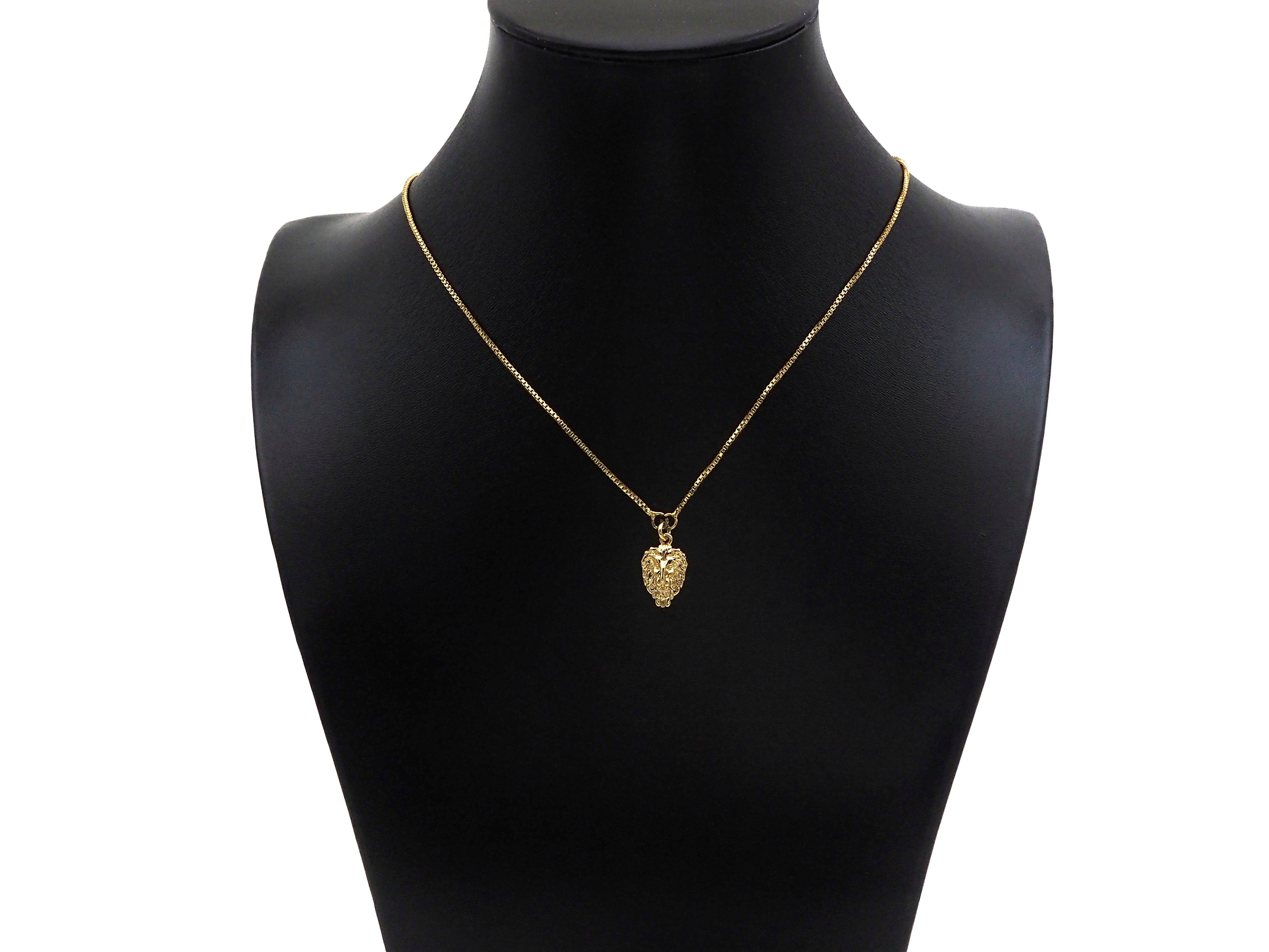 Dianty Embossment Lion Head Shape Pendant/Charm,, Sku#F1368C