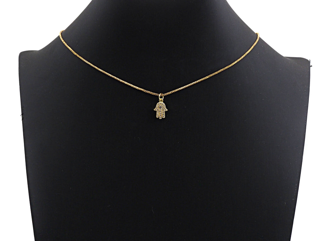 CZ Micro Pave Hamsa Hand charm,sku#L275
