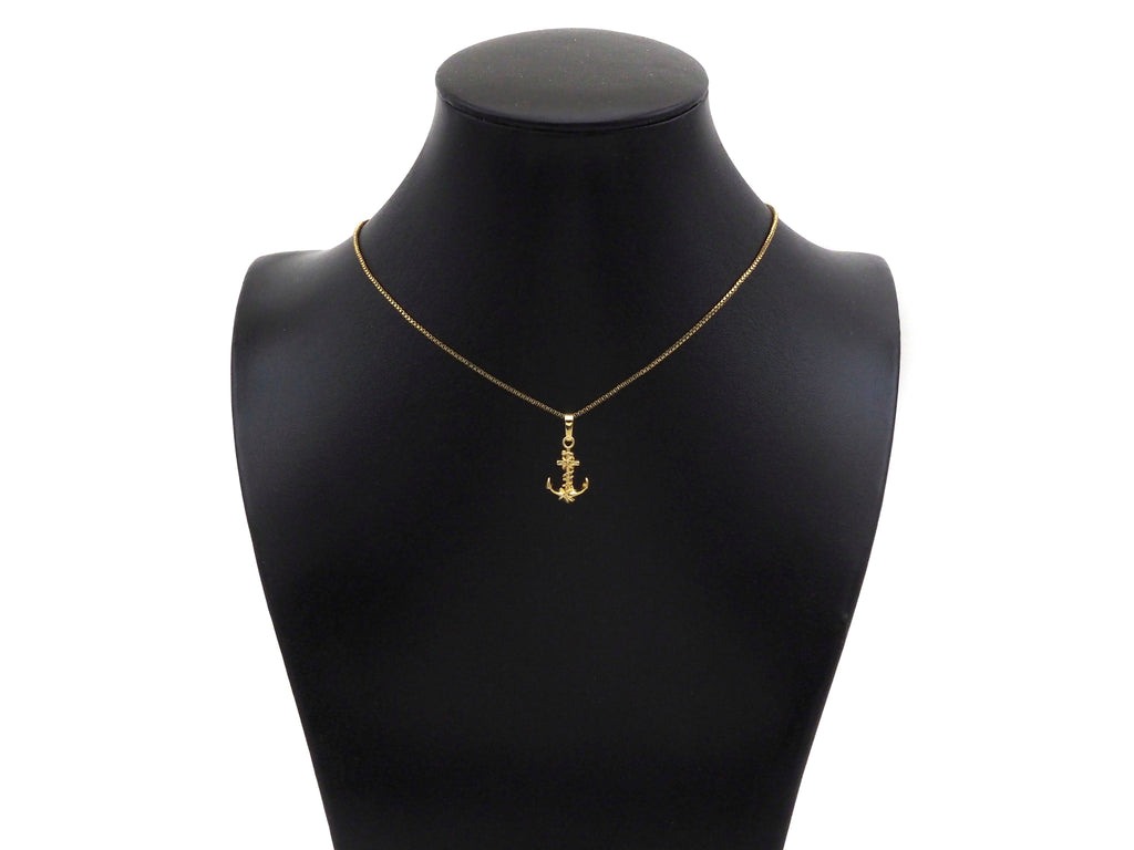 Boat Anchor Shape Pendant/Charm, 18K Gold Charm, Necklace Bracelet Charm Pendant,11x17mm,Sku#FH167