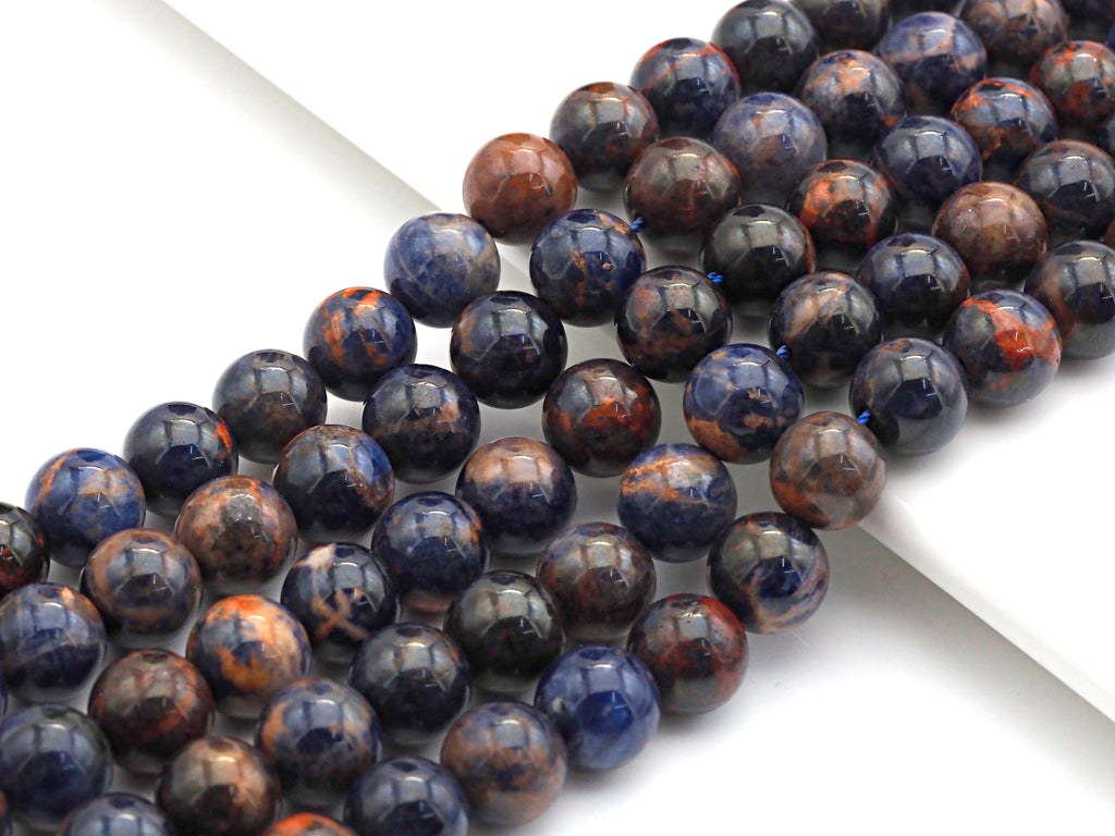 Gorgeous Orange Sodalite Beads, 8mm/10mm Round Smooth, Natural Oragne Sodalite Beads, 15.5" Full Strand, sku#U620