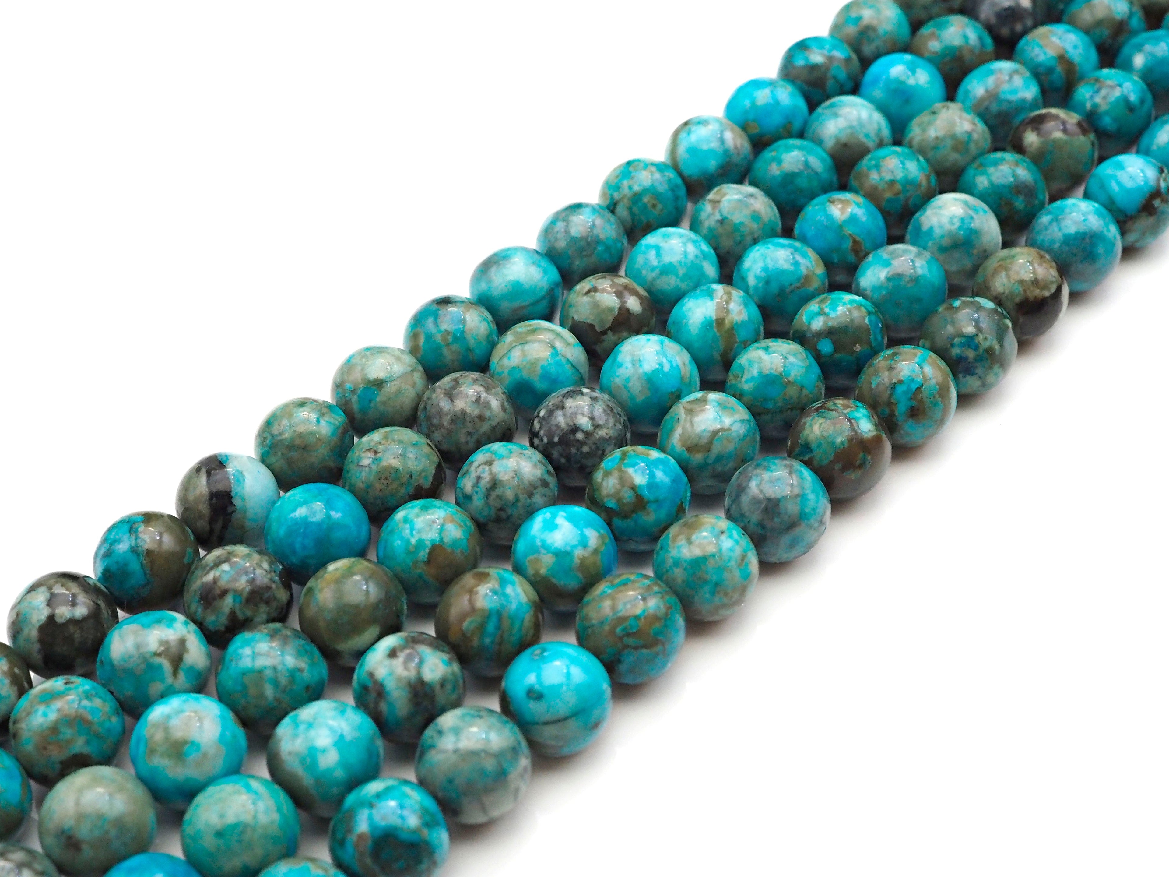 Natural Blue Angelite, 6mm/8mm/10mm/12mm Round Smooth Angelite, Color Enhanced Blue Angelite, SKU#U1012