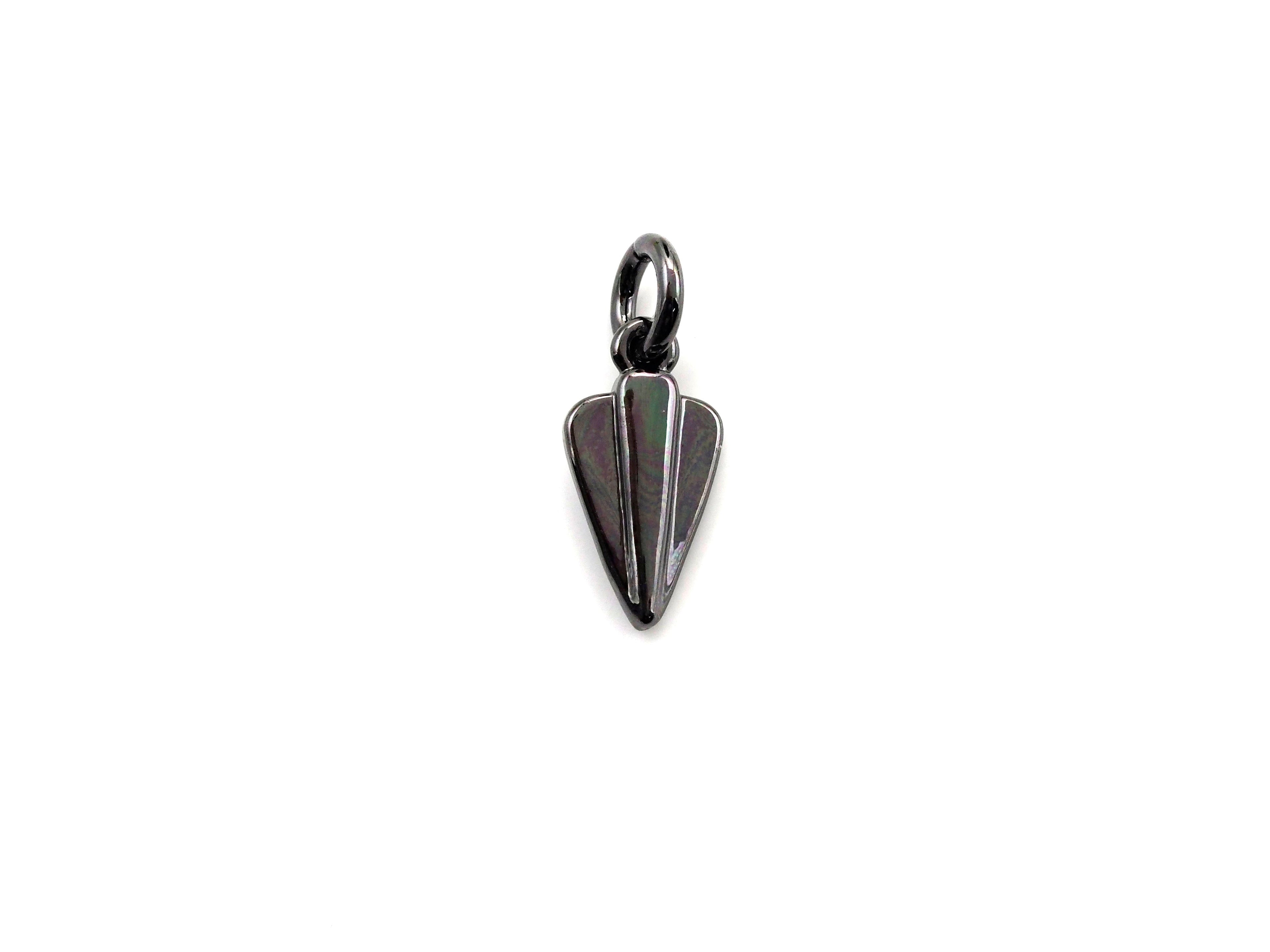 CZ Micro Pave Arrowhead Shape Pendant, Cubic Zirconia Pave Pendant/Charm, Necklace Pave Pendant, 6x13mm, sku#Z836