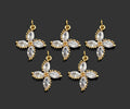 Gold Filled Big Clear CZ Micro Pave Clover Shape Pendant,14K Gold Filled Clover Charm, Necklace Bracelet Pendant,16x19mm,Sku#CP29