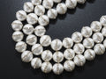 6mm/8mm/10mm/12mm Round Pearl with rhinestone inlaid, White