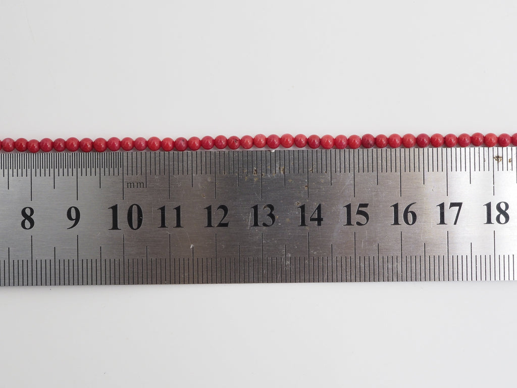 Smooth Round Red Coral beads, Sku#U281